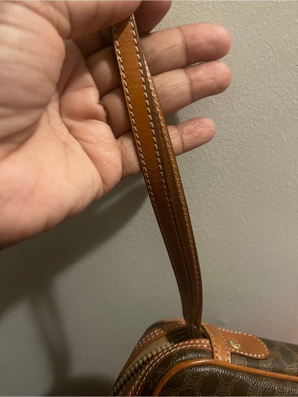 Authentic Vintage Celine Macadam Clutch Wristlet/ Zip closure & Front zip pocket - Picture 14 of 17